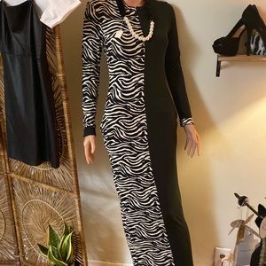 Zebra/Black Maxi With Pockets